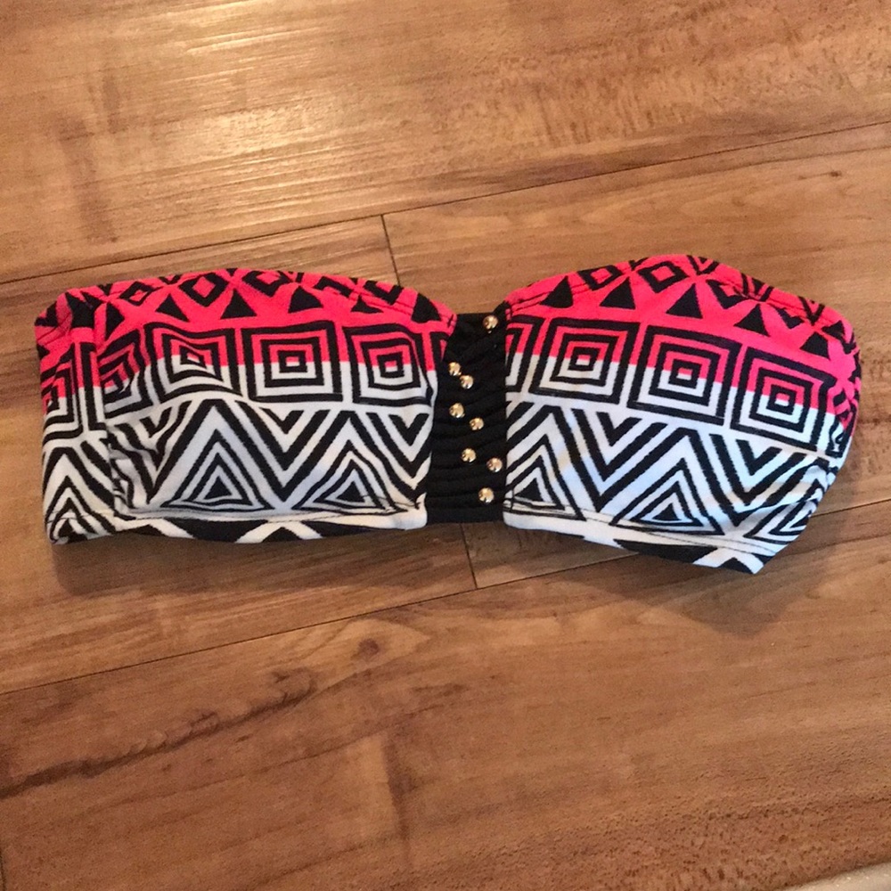 Target Xhilaration XS bandeau swimsuit swim top Y2K